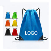 Hot Sale Customized Logo Printed Waterproof Reusable Backpacks Style Polyester Custom Drawstring Bags