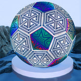 Wholesale DIY Holographic Glowing Soccer Ball Size 5 PVC with Reflective Luminous Pu for Children's Machine Sewing Footballs