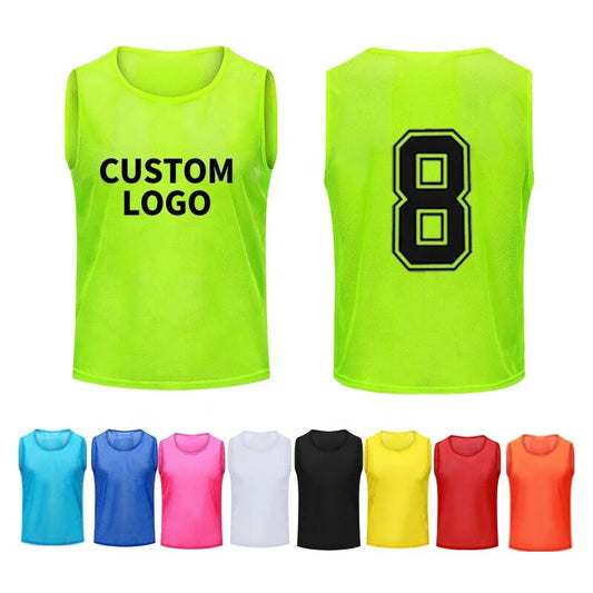Wholesale College Sublimated Football/soccer Training Mesh Vests Soccer Bibs