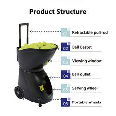 Portable Tennis Ball Feeder Tennis Ball Throwing Machine Smart Tennis Ball Machines