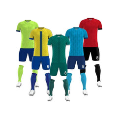 Custom High Quality Fashion Style Men Soccer Uniform Wear Adult Football Shirts Jersey Set