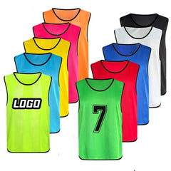 Hot Sale Custom Breathable Soccer Training Vest Football Pinnies Polyester Football Vest Mesh Training Soccer Vest Soccer Bibs