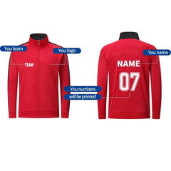 Custom Soccer Zip Tracksuit Jacket Sport Training Tracksuit Hot Sale Quick Dry Men Set Football Jacket