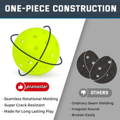 Oem Pickleball Ball Outdoor Hybrid Pickleball Balls Rotational Pickleball Ball H-40