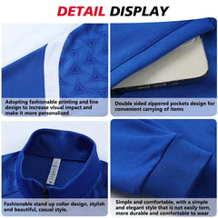 Unisex Quick Dry Soccer Tracksuit Jacket Custom Full Zip Football Wear with OEM Service Featuring Team Name and Name Printing