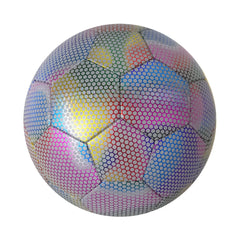 Children's Size 5 Luminous Reflective Soccer Ball Machine Sewn PU School Personality Football for Young Players