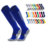 Hot Sale Grip High Quality Cotton Knee Double Stripe Towel Bottom Men Soccer Socks