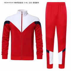 Wholesale New Design Polyester Soccer Jacket Club Team Logo Sport Soccer Tracksuit Wear Set