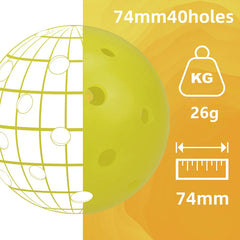 Custom Durable Rotational Pickleball Competition Ball Usapa 40 Holes Outdoor Pickleballs