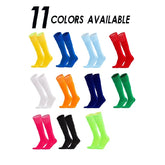 High Quality Cotton Double Stripe Towel Bottom Soccer Grip Over Knee Sport Socks for Men