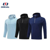 2024 Adults Soccer Jerseys Sets Football Men Jackets Half-zip Jacket With Hat Tracksuit Uniforms Suit