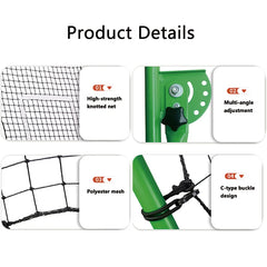 Adjustable Angle Tennis Rebound Net Soccer Rebounder Nets Tennis Trainer Tennis Equipment Training