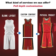 Custom Sublimation Basketball Jersey Breathable Kid Suit Basketball Wear Shirts and Shorts Basketball Uniforms