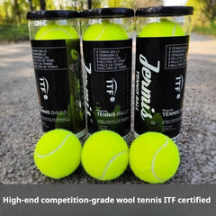 3pcs/roll Competition-level Tennis Balls 45% Wool Barrel Vacuum-Sealed Top-Level Training for Sport ITF-Certified 1.49m Rebounce