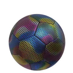 "Glowing Orange PVC Soccer Ball Size 5 Luminous Fluorescent Cool Luminous Training Football Machine Sewing"