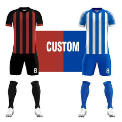 Best Selling Unique Designs Make Your Own Design Polyester Quick Dry Breathable Retro Football Uniforms Youth Soccer Jersey Set