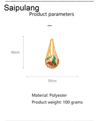 Sports Basketball Football Soccer Storage Net Bag Ball Carry Mesh Net