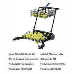 Tennis Picker Tennis Ball Picker Tennis Ball Cart with Wheels