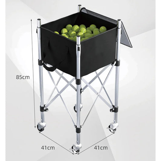 Tennis Hoppers Tennis Ball Hopper Foldable Tennis Ball Cart with Wheels
