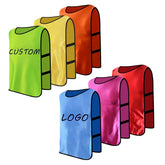 Manufacturers Supply Custom Breathable Scrimmage Training Vests Sports Mesh Pennies Blank Soccer Bibs