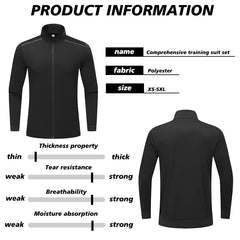 Unisex Quick Dry Full Zip Sport Training Set Custom OEM Soccer Tracksuit Jacket with Name Inscription Club Team Football Jacket