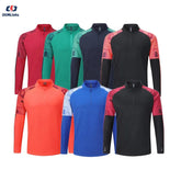 2024 Wholesale New Design Polyester Soccer Half-zip Jacket Club Team Logo Sport Soccer Tracksuit Wear Set