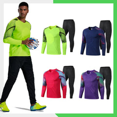 New Football Long Sleeve Goalkeeper Jersey Suit Game Sports Training Printed Football Long l Cloths