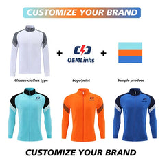 Custom Unisex Quick Soccer Football Jacket Quality Top Style Training Zip Tracksuit Set Sport Jacket