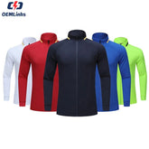 Custom Unisex Quick Dry Soccer Wear Full Zip Tracksuit Jacket for Sport Training Football Jacket with Zip
