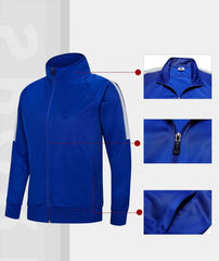 Adults Soccer Jerseys Sets Football Men Running Zip Jackets Training Soccer Team Jersey Hot Sale Sports Tracksuit Uniforms