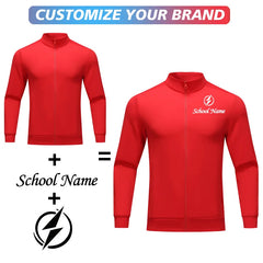 Custom Unisex Quick Dry Zip Tracksuit Full Jacket for Soccer Training Football Wear Sport Jacket