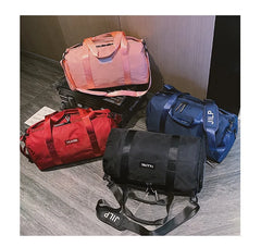 New Design Fashion Black Custom Logo Printed Soccer Bag Large Ladies Leather Duffle Travel Bag