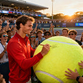 24cm Signature Tennis Ball Durable 9.5" Fabric Rubber Portable Customizable Logo Eco-Friendly 320g Outdoor Play Sports