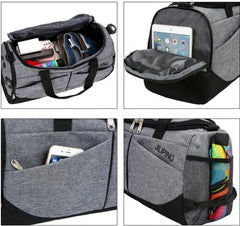 Custom Fitness Travel Duffle Bag Waterproof Black Nylon Mens Sports Gym Duffel Bag