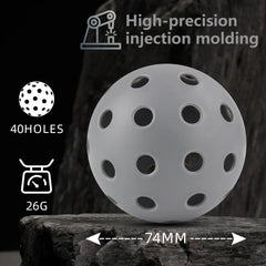 Custom Injection Molding 40 Holes Usapa Standard Outdoor Pickleball Balls for Training