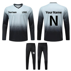 Custom Boys Football Jerseys Goalkeeper Jersey Men Long Sleeve Football Uniform Training Suits Sponge Protection