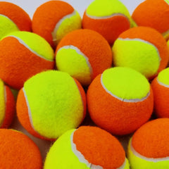Dual-Color Training Tennis Balls for Adults Kids-High Elasticity 2.5" Diameter 1.15m Bounce Durable Portable Sports Balls