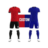 High Quality Light Weight Fully Custom Football Soccer Uniform Sportswear Shirts Jerseys / Shorts Sublimation Set