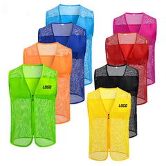 Custom Breathable Sublimated Football/soccer Training Mesh Vests Bibs Safety Security Vest With Zipper