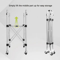 Tennis Hoppers Tennis Ball Hopper Foldable Tennis Ball Cart with Wheels