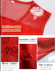 Custom High Visibility Clothing Sublimated Football/soccer Training Mesh Vests Bibs Safety Security Vest With Zipper