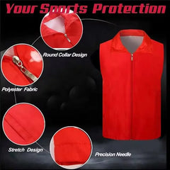 High Quality Custom Factory Football Training Bibs Soccer Vest High Visibility Clothing for Volunteers and Workers With Zipper