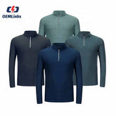 Good Quality Team Sport Long Sleeve Half Zipper With Cap Training Clothing Uniform Men's Soccer Jackets Tracksuit Unifo