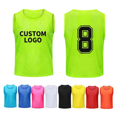Wholesale Cheap Custom Sports Pinnies Jerseys High Quality Numbered Sports Bibs Hot Team Soccer Training Bibs Football Vest