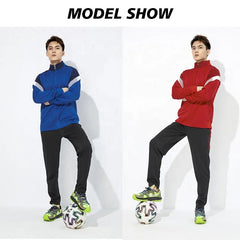 Custom Unisex Quick  Soccer  Football Jacket Quality Top Style Training Zip Tracksuit Set Sport Jacket