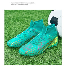 2023 Soccer Boots Men Soccer Shoes Anti Training Outdoor Football Boots High Ankle Shoes