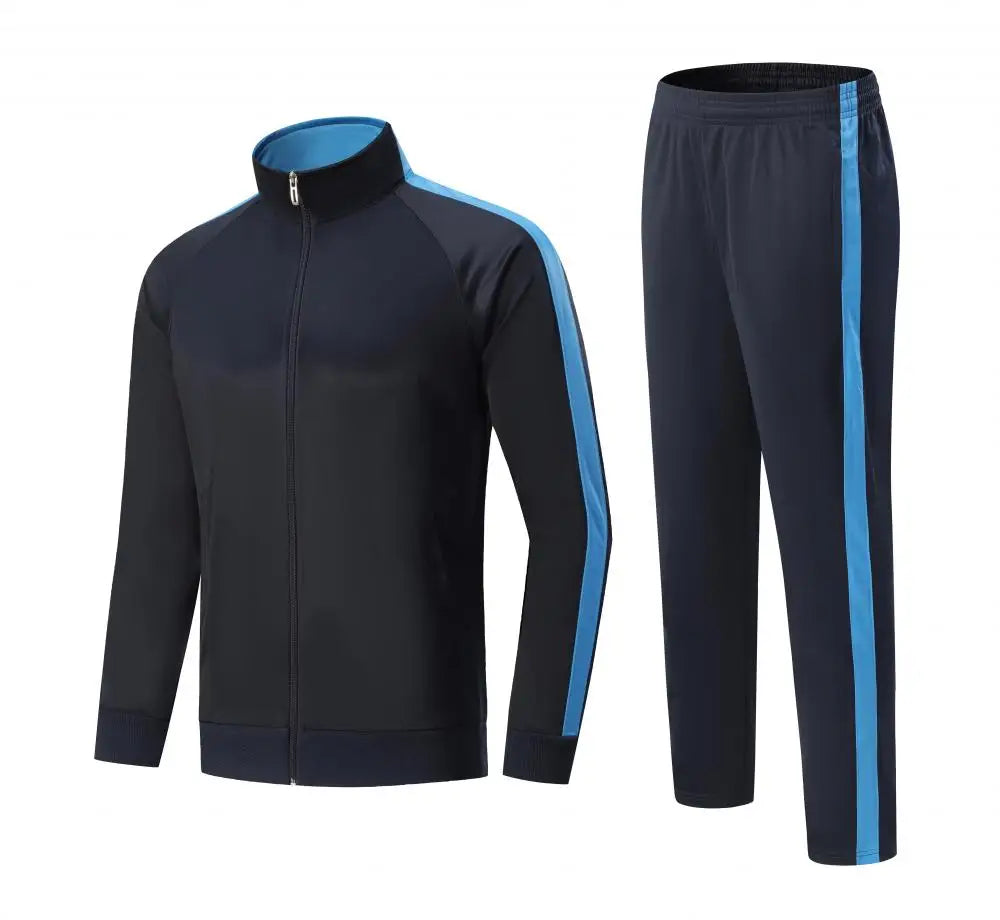 Custom Soccer Zip Tracksuit Jacket Sport Training Tracksuit Hot Sale Quick Dry Men Set Football Jacket