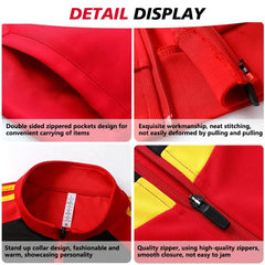 Unisex Quick Dry Soccer Wear Custom Full Zip Training Set with Name Inscription Includes Jacket Football Players' TrainingGear