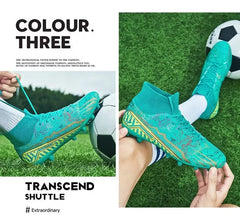 2023 High Quality Soccer Boots Men Soccer Shoes Anti Training Outdoor Football Boots High Ankle Shoes