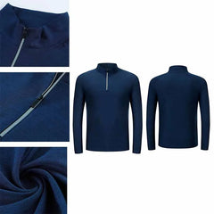 Good Quality Team Sport Long Sleeve Half Zipper With Cap Training Clothing Uniform Men's Soccer Jackets Tracksuit Unifo